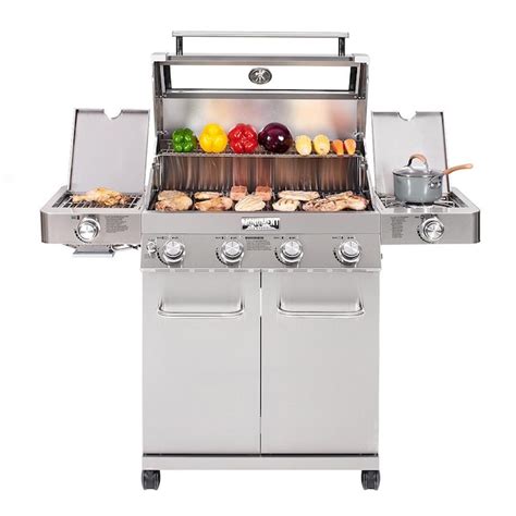 gas grills with stainless steel burner box|4 burner propane gas grill.